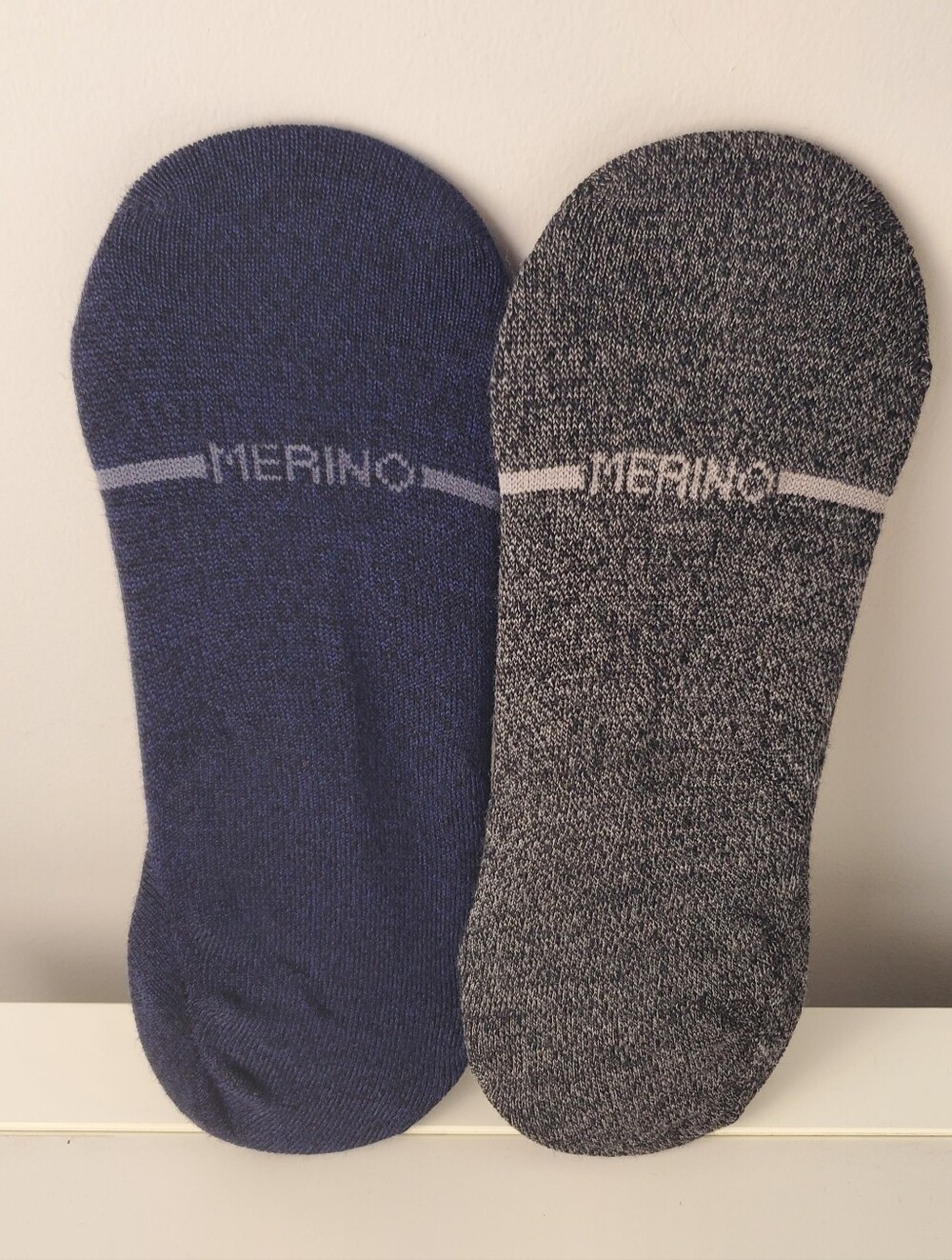 Bombas Men's Large Merino Wool Blend No Show Socks - 2 Pair Lot NEW